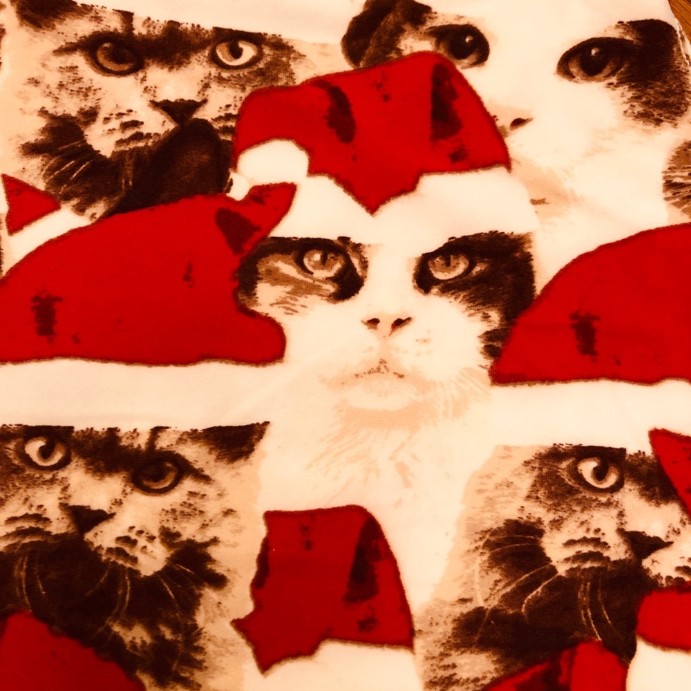 Lularoe Cat Santa Hat Leggings